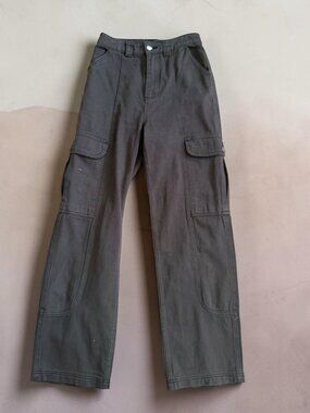 BILLABONG Gray Wide Leg Cargo Jeans Size 24